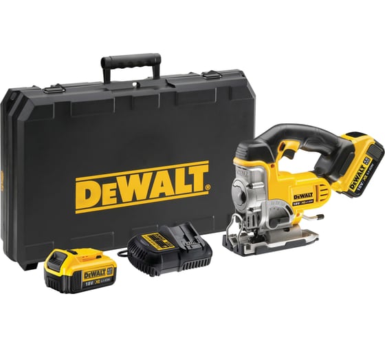 Аккумуляторный лобзик Dewalt 18 в 3000 ход/мин 26 мм с 2 акб 4 ач и зу в кейсе DCS331M2-QW