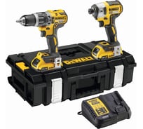 Аккумуляторный набор Dewalt DCK266D2, 18В: ударная дрель-шуруповерт DCD796 + шуруповерт DCF887, с 2 АКБ 2 Ач и ЗУ, в кейсе DCK266D2-QW