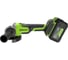 Угловая шлифовальная машина аккумулятор GreenWorks AG590, 24V, б/щет, 125 мм, 8500 об/мин,1х8Ач,ЗУ, Anti-Kickback, коробка 3201007VUH 6