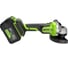 Угловая шлифовальная машина аккумулятор GreenWorks AG590, 24V, б/щет, 125 мм, 8500 об/мин,1х8Ач,ЗУ, Anti-Kickback, коробка 3201007VUH 10