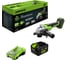 Угловая шлифовальная машина аккумулятор GreenWorks AG590, 24V, б/щет, 125 мм, 8500 об/мин,1х8Ач,ЗУ, Anti-Kickback, коробка 3201007VUH 15
