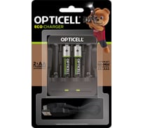 Зарядное устройство с аккумуляторами OPTICELL Eco Charger AA 2600 mAh 2шт 6100001