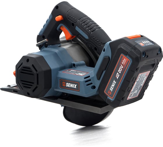 Пила дисковая SENIX аккумуляторная, серия X2, 20В, 165 мм, 1 АКБ 4Ач, ЗУ, кейс PSCX2-M8-EU