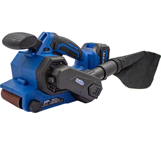 Машина ленточная шлифовальная аккумуляторная бесщеточная Redbo OBS-21A (21В Li-on 4,0Ач; 76х457мм; 120х350м/мин) 53892