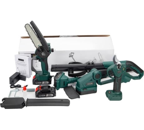 Набор аккумуляторного инструмента Zitrek (ZKCP20V, ZKGS20, GreenSaw 20-150, штанга 180 см), 4-в-1, 2x2,0 А·ч 083-2062