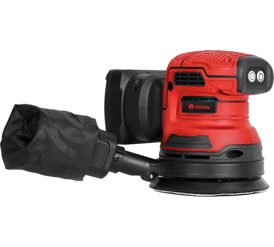 Машина эксцентриковая шлифов. EDON AOS-21A аккумулят. бесщеточ. (21В Li-on 1х2,0Ач; 125мм; 3мм) 40842