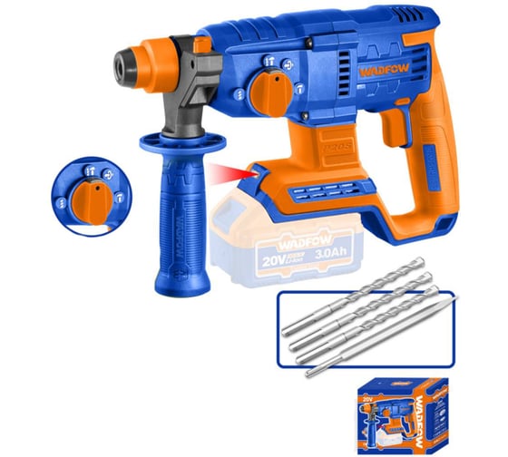 Перфоратор аккумуляторный WADFOW 20В 2 Дж, б/щ 4 WLM15220