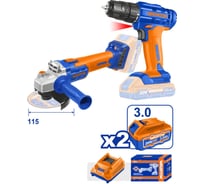 Набор аккумуляторного инструмента WADFOW 20В 2 шт 4 WCK20512