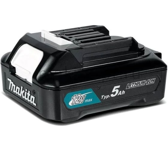 Аккумулятор Makita BL1050B (CXT 12В, 5Ач, индикатор заряда), полиэт.пакет, 1 шт. 632U95-7