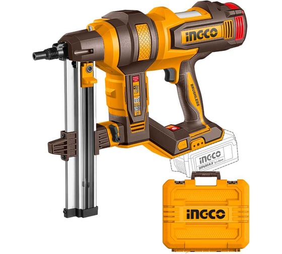 Аккумуляторный гвоздезабиватель INGCO 20В, б/щ (2) INDUSTRIAL (ПП 353),, шт CCNLI9005