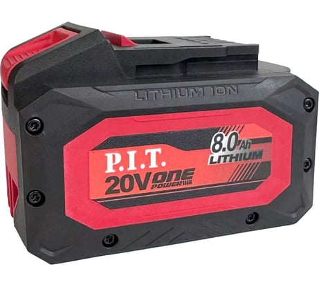 Аккумулятор OnePower (20В, 8Ач, Li-Ion, индикация заряда, плата), P.I.T. PH20-8.0