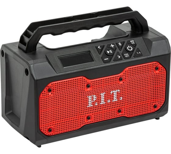 Радио-Bluetooth аккумуляторное P.I.T. SOLO (20В, 85.7-108 МГц, 2х10 Вт, USB 2.0, вых. 5В, 2.1А) PJS20H-10A