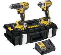 Аккумуляторный набор DEWALT DCK266P2, 18 В: ударная дрель-шуруповерт DCD796 + шуруповерт DCF887, с 2 АКБ 5 Ач и ЗУ, в кейсе DCK266P2-QW