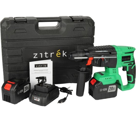 Перфоратор аккумуляторный Zitrek ZKCH20 PRO (20В, Li-ion 2x6.0Ач, з/у, кейс) 083-1060