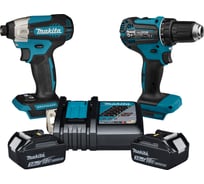 Набор аккумуляторного инструмента Makita Дрель-шуруповерт DDF485, ударный шуруповерт DTD157, ЗУ, 2х3ач АКБ KIT031