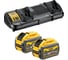Набор DEWALT DCB132X2: 2 АКБ DCB547, Li-Ion, 18/54 В, 9/3 Ач и двойное зарядное устройство DCB132, 12/14.4/18/54 B В, 2x4 А DCB132X2-QW 1