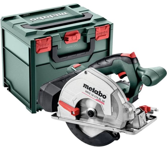 Аккумуляторная дисковая пила Metabo MKS 18 LTX BL 58, 18 В, 165 мм, 3600 об/мин, без АКБ и ЗУ, в кейсе metaBOX 600773840