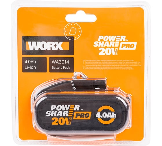Аккумулятор (20 В; 4 Ач) WORX WA3014