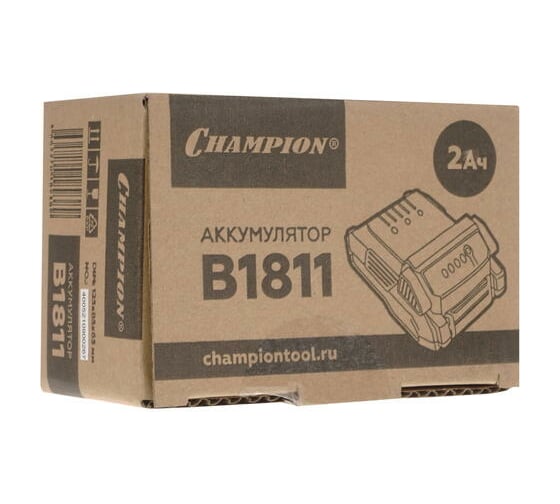 Аккумулятор B1811 (18 В; 2 Ач; Li-ion; 0.45 кг; t хранения от +10С до +20С) Champion B1811