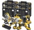 Аккумуляторный набор Dewalt DCK865P4T, 18 В: 8 инструментов, с 4 АКБ 5 Ач и двойным ЗУ, в 4 кейсах TSTAK DCK865P4T-QW 1