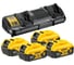 Аккумуляторный набор Dewalt DCK865P4T, 18 В: 8 инструментов, с 4 АКБ 5 Ач и двойным ЗУ, в 4 кейсах TSTAK DCK865P4T-QW 10