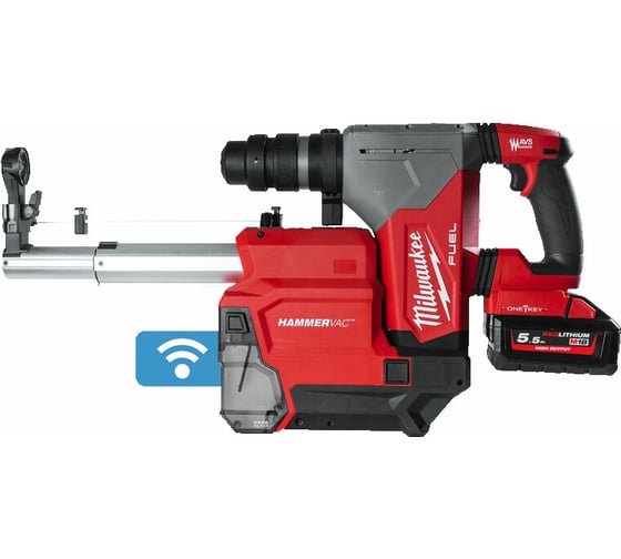 Аккумуляторный перфоратор с системой пылеудаления Milwaukee SDS-Plus M18 ONE FHX DEL-552C 4933478506 1