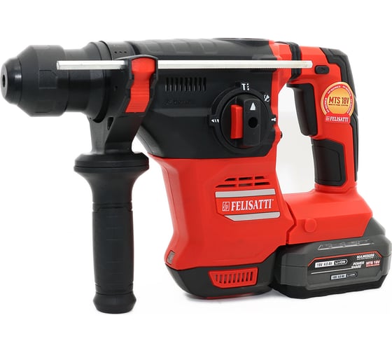 Аккумуляторный перфоратор Felisatti FT1582 SDS-plus 28мм 4Дж (кейс, 1*5Ач, ЗУ 4А) 15827