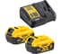 Аккумуляторный набор Dewalt DCK384P2T, 18 В: дрель DCD796 + шуруповерт DCG405 + УШМ DCG405, с 2 АКБ 5 Ач и ЗУ, в 2 кейсах TSTAK DCK384P2T-QW 8