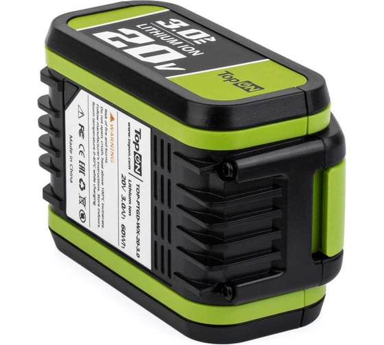 Аккумулятор TopOn 20V 3.0Ah (Li-Ion) PN: WA3553 TOP-PTGD-WX-20-3.0