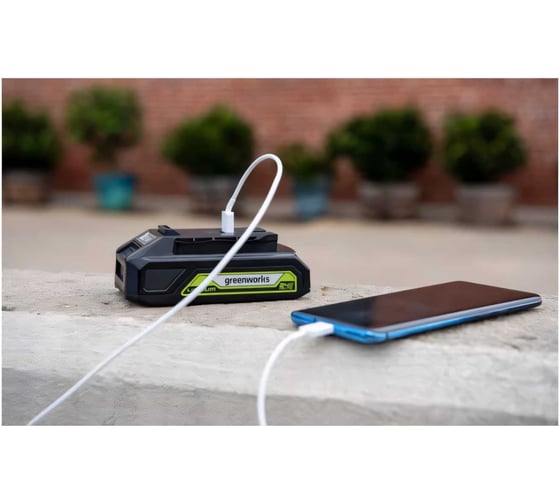 Аккумулятор с USB разъемом G24USB2 24 В, 2 Ач GreenWorks 2939207