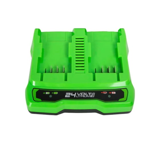 Устройство зарядное для 2-х аккумуляторов G24x2UC2 24 В GreenWorks 2931907