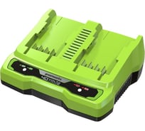 Устройство зарядное для 2-х аккумуляторов G40UC2 40 В, 2 А, 80 Вт GreenWorks 2938907