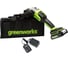 Угловая шлифовальная машина акк. GreenWorks GD24AGK2, 24V, б/щет, 125 мм, 10500 об/мин,1х2Ач,ЗУ, сумка () 3200207UA 18