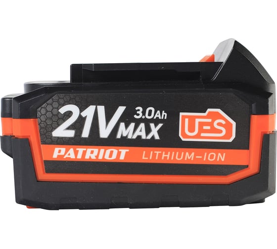 Батарея аккумуляторная PB BR 21V(Max) Li-ion UES 3.0 Ah, тонкая зарядка Patriot 180301123