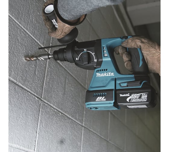 Аккумуляторный бесщеточный перфоратор Makita SDS+,18В, 1x5Ач, Li-ion DHR242RT