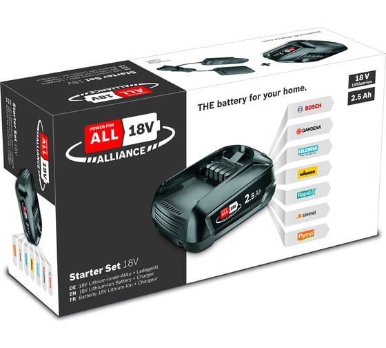 Набор аккумулятор + зарядное устройство PBA 18V 2.5 Ah + Bosch 1600A02625