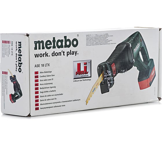 Аккумуляторная сабельная пила Metabo ASE 18 LTX 602269850