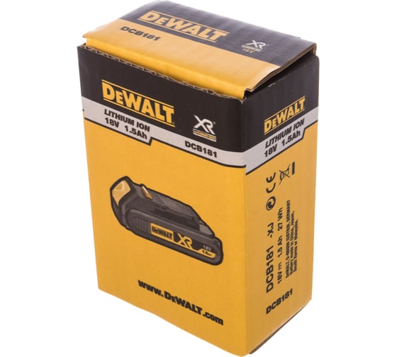 Аккумулятор XR (18 В; 1,5 А*ч Li-Ion) DEWALT DCB 181