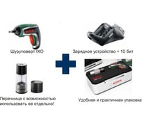 Аккумуляторный шуруповерт Bosch IXO Spice с насадками 0.603.981.007