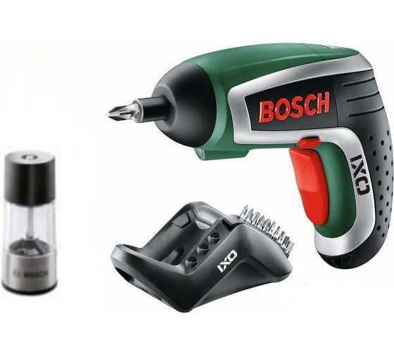 Аккумуляторный шуруповерт Bosch IXO Spice с насадками 0.603.981.007