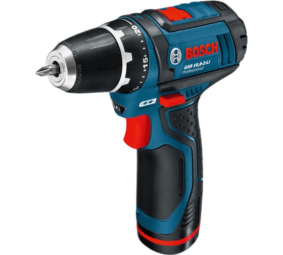 Набор Bosch: аккумуляторная дрель-шуруповёрт GSR 10.8-2-LI Professional + радио GML 10.8 V-LI Professional 0.601.429.201
