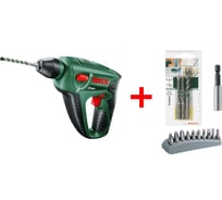 Аккумуляторный перфоратор Bosch UNEO + набор оснастки 0.603.952.021