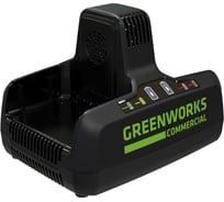 Быстрое зарядное устройство для 2-х аккумуляторов G82C2, 82V, 8А GreenWorks 2939007