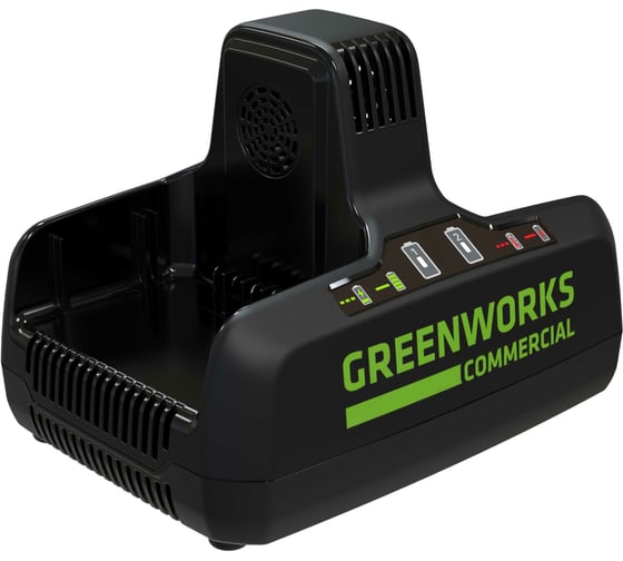 Быстрое зарядное устройство для 2-х аккумуляторов G82C2, 82V, 8А GreenWorks 2939007 1