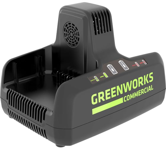 Быстрое зарядное устройство для 2-х аккумуляторов G82C2, 82V, 8А GreenWorks 2939007