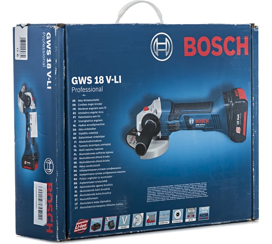 Аккумуляторная угловая шлифмашина Bosch GWS 18 V-LI 0.601.93A.301
