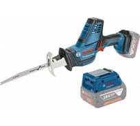 Аккумуляторная ножовка Bosch GSA 18 V-LI C, 2 аккумулятора, ЗУ, L-B 06016A5020