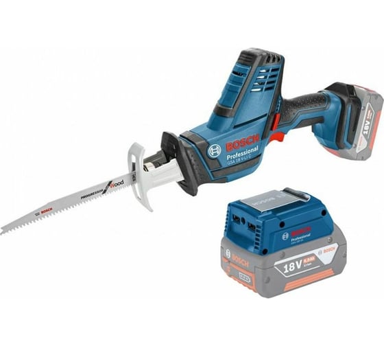 Аккумуляторная ножовка Bosch GSA 18 V-LI C, 2 аккумулятора, ЗУ, L-B 06016A5020