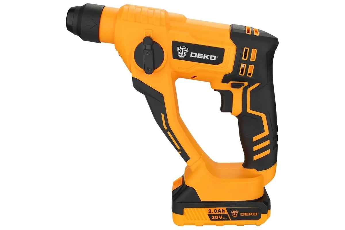 Аккумуляторный перфоратор DEKO DKCH20 20В, 2x2.0Ач, в кейсе, с патроном ...