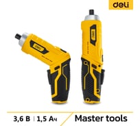 Аккумуляторная отвертка с поворотной рукоятью DELI DL-DP04-E2B1 102990